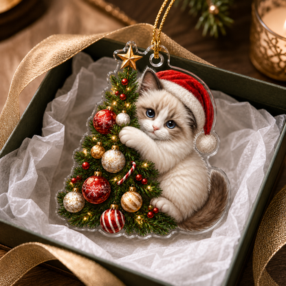 Cat With Christmas Tree Ragdoll