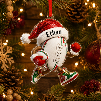 Sport Running Custome Name Acrylic Rugby Ball