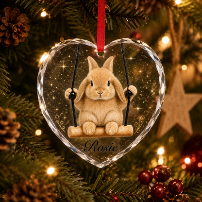 Animal Glass Ornament Rabbit