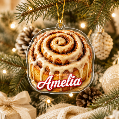 Breakfast Custom Name Cinnamon Roll Acrylic