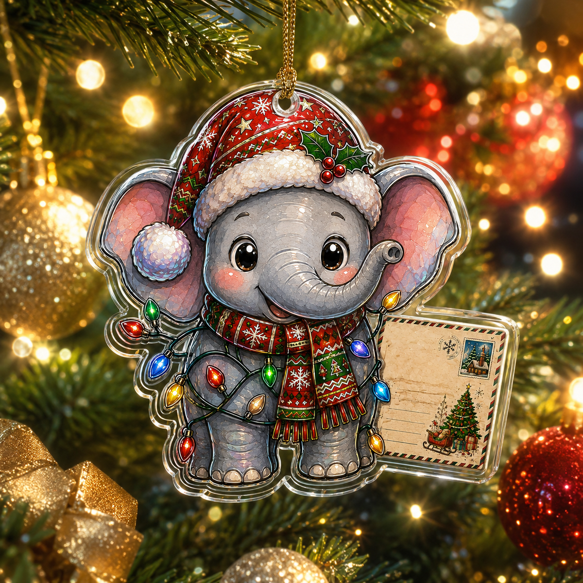 Animal With Christmas Led Elephant