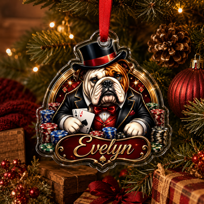 Pocker Custome Name Acrylic Dog Boss