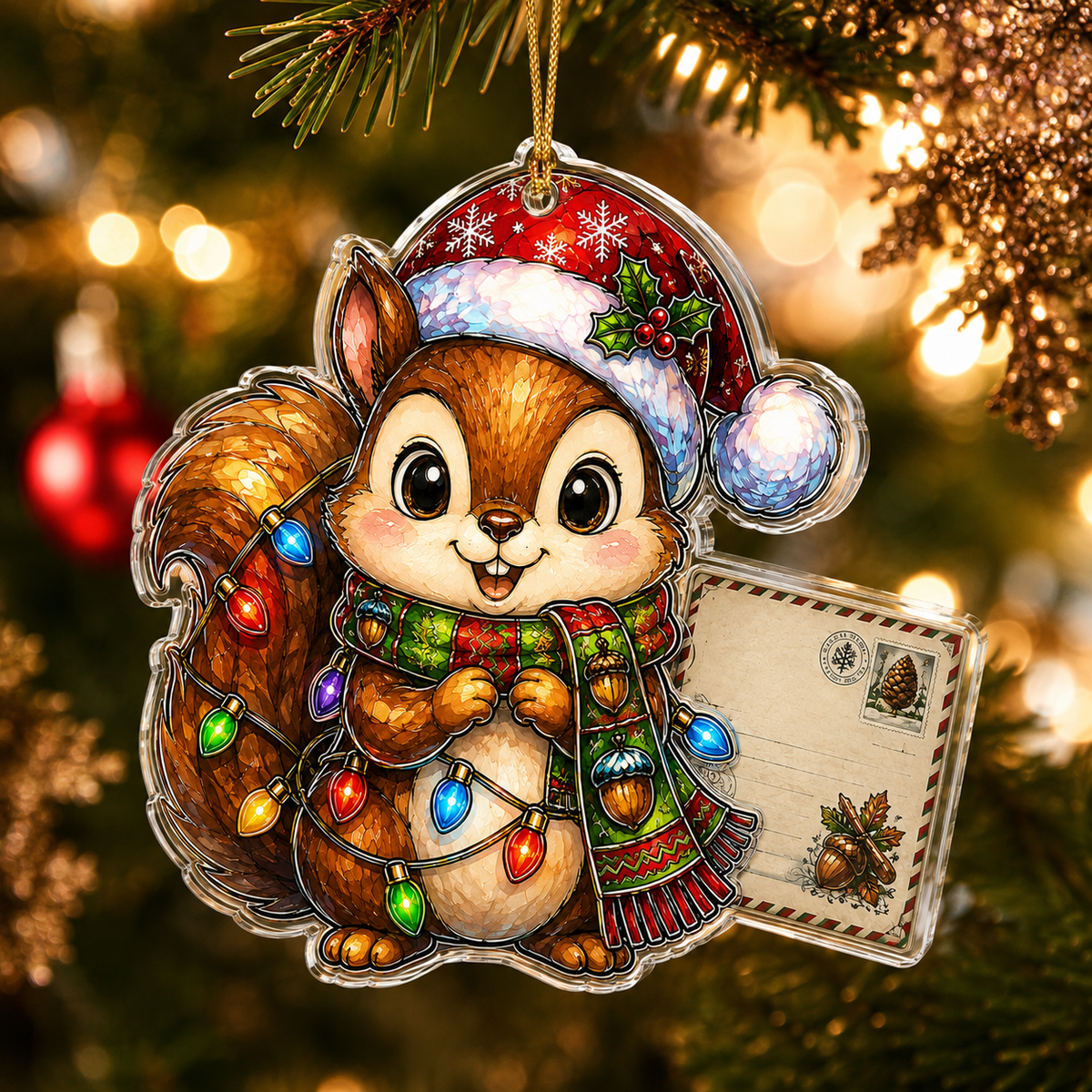 Animal With Christmas Led Squirrel