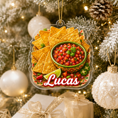 Breakfast Custom Name Tortilla Chips and Salsa Acrylic