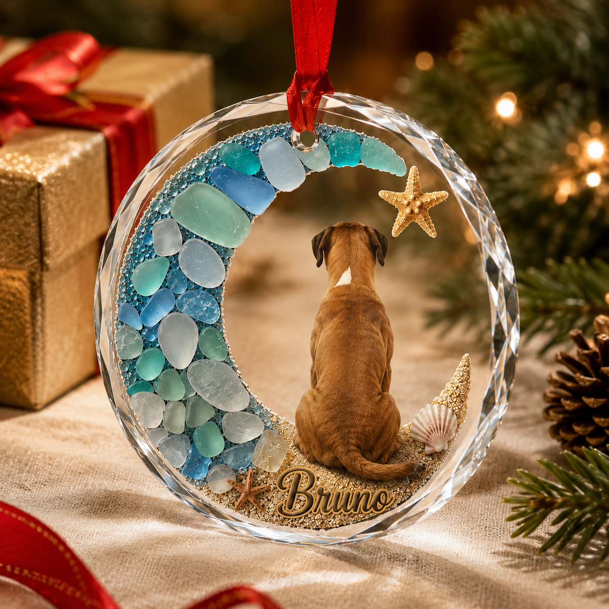 Custom Dog Seashell Boxer