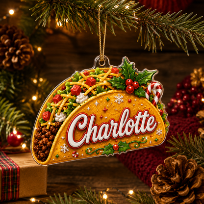 Custom Name Food Acrylic - Taco