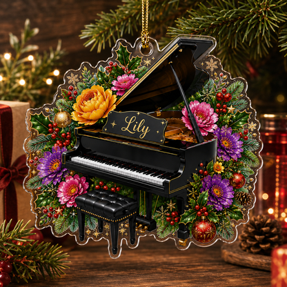 Piano Custome Name Acrylic Style 8