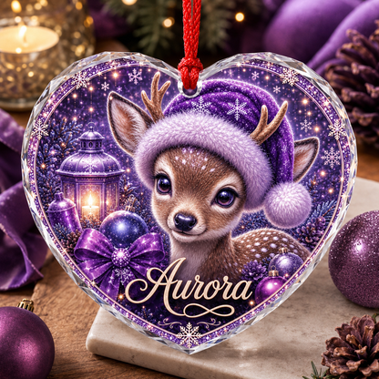 Purple Animal At Christmas Deer