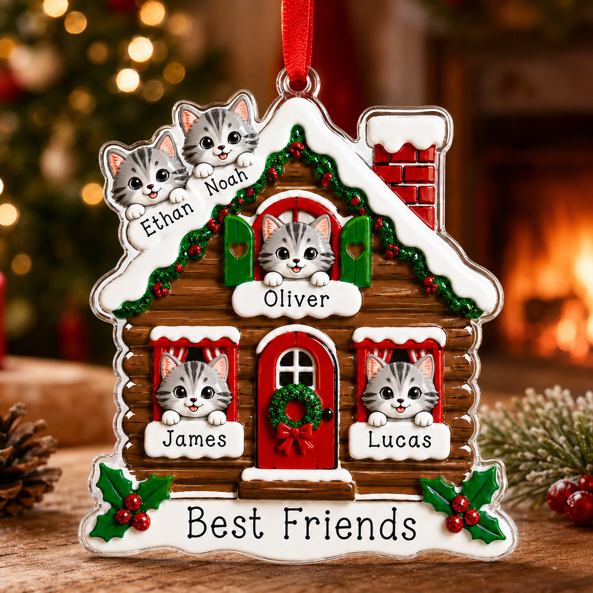 Christmas Animal House Cat