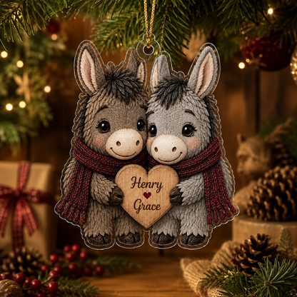 Couple Animal Donkey