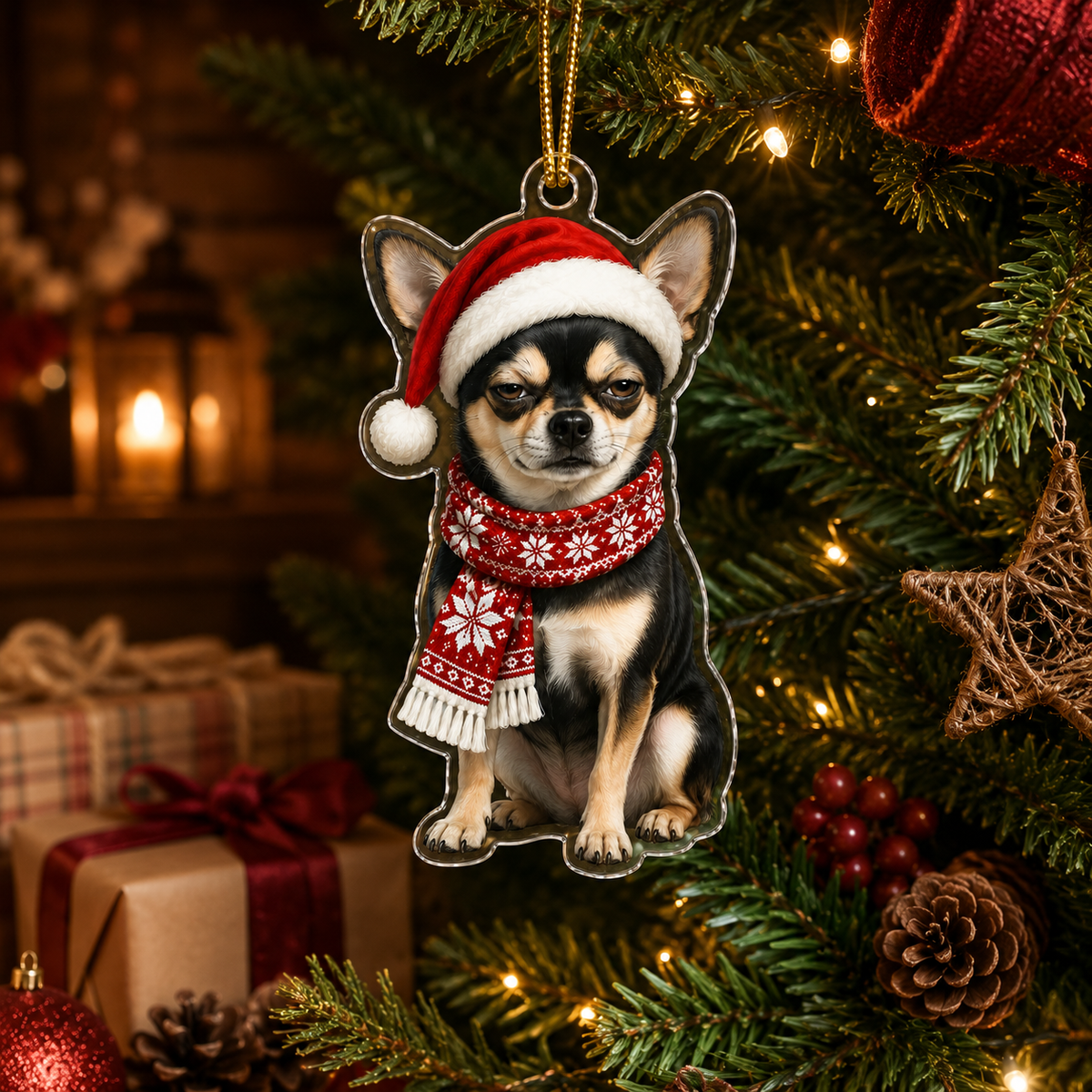 Dog Funny Christmas Chiahuahua