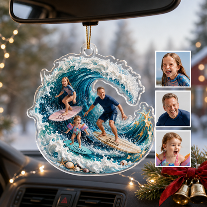 Surfing Personalize Acrylic Family Surfing