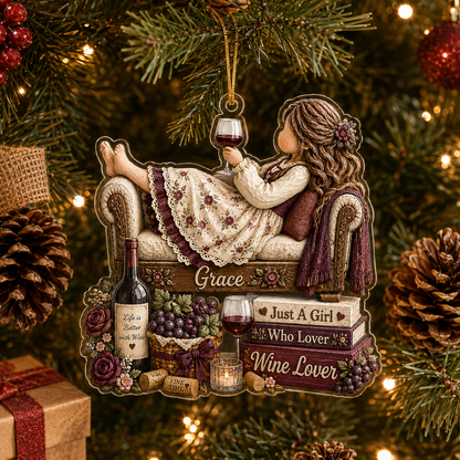 Personalized Just A Girl Hobby Wine Lover