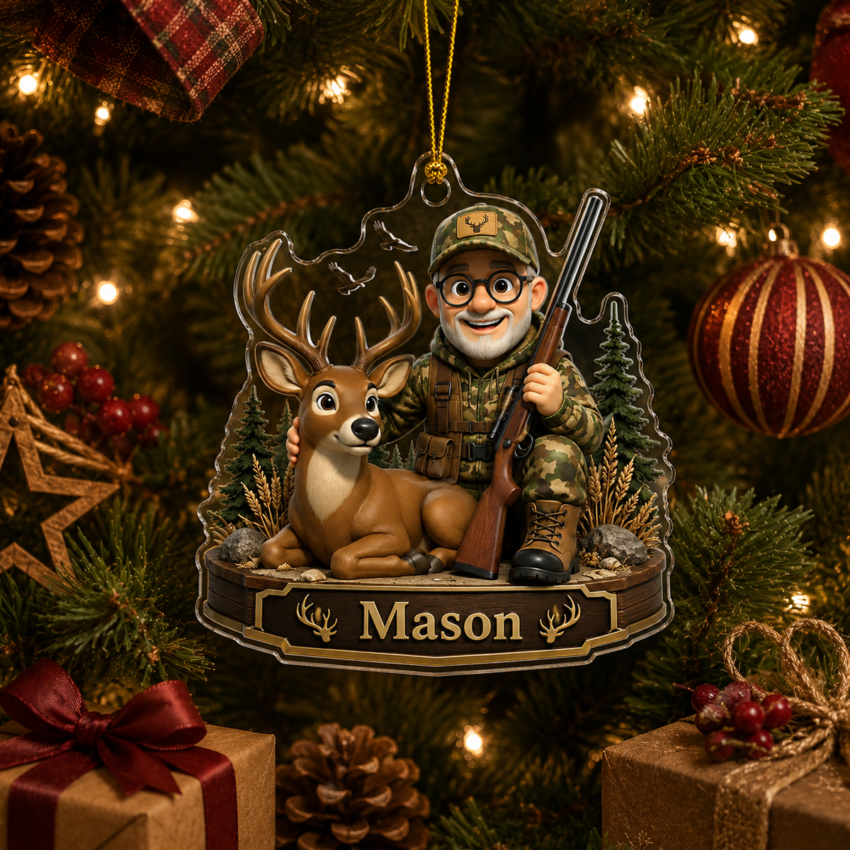 Personalized Hunting Woodland Deer Legacy Acrylic