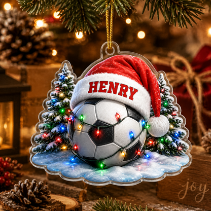 Custom Sports Christmas Acrylic - Soccer