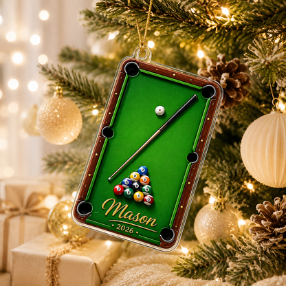 Custom Name Billiards Green Pool Table Acrylic