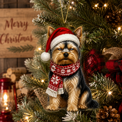 Dog Funny Christmas Yorkshire Terrier