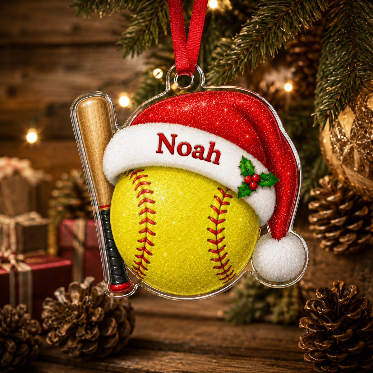 Sport Custome Name Acrylic Softball