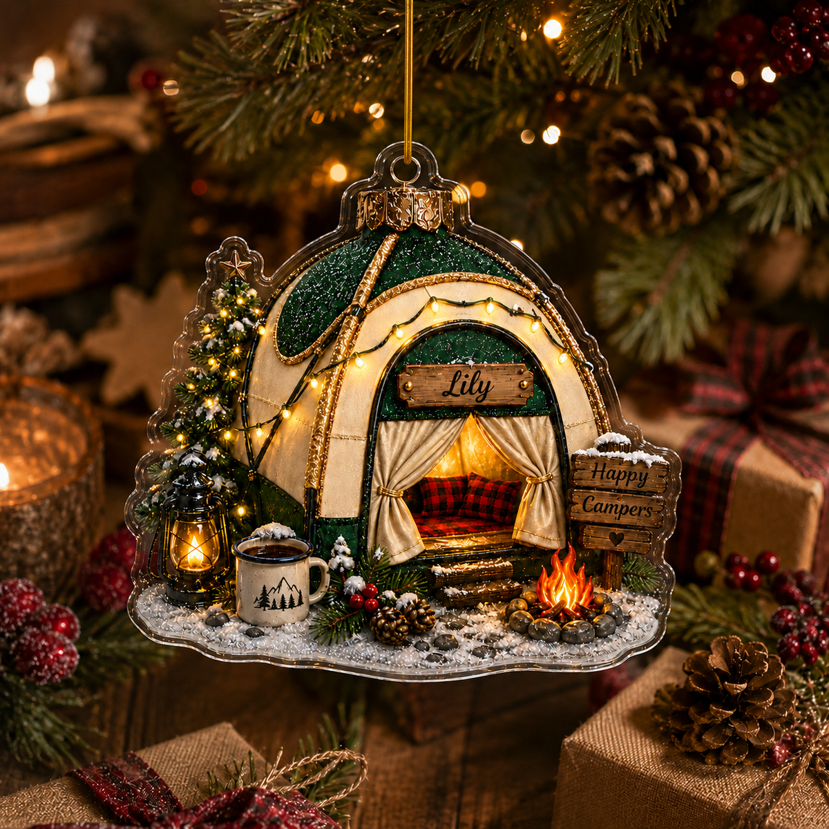 Camping Personalize Acrylic Twinkle Camp