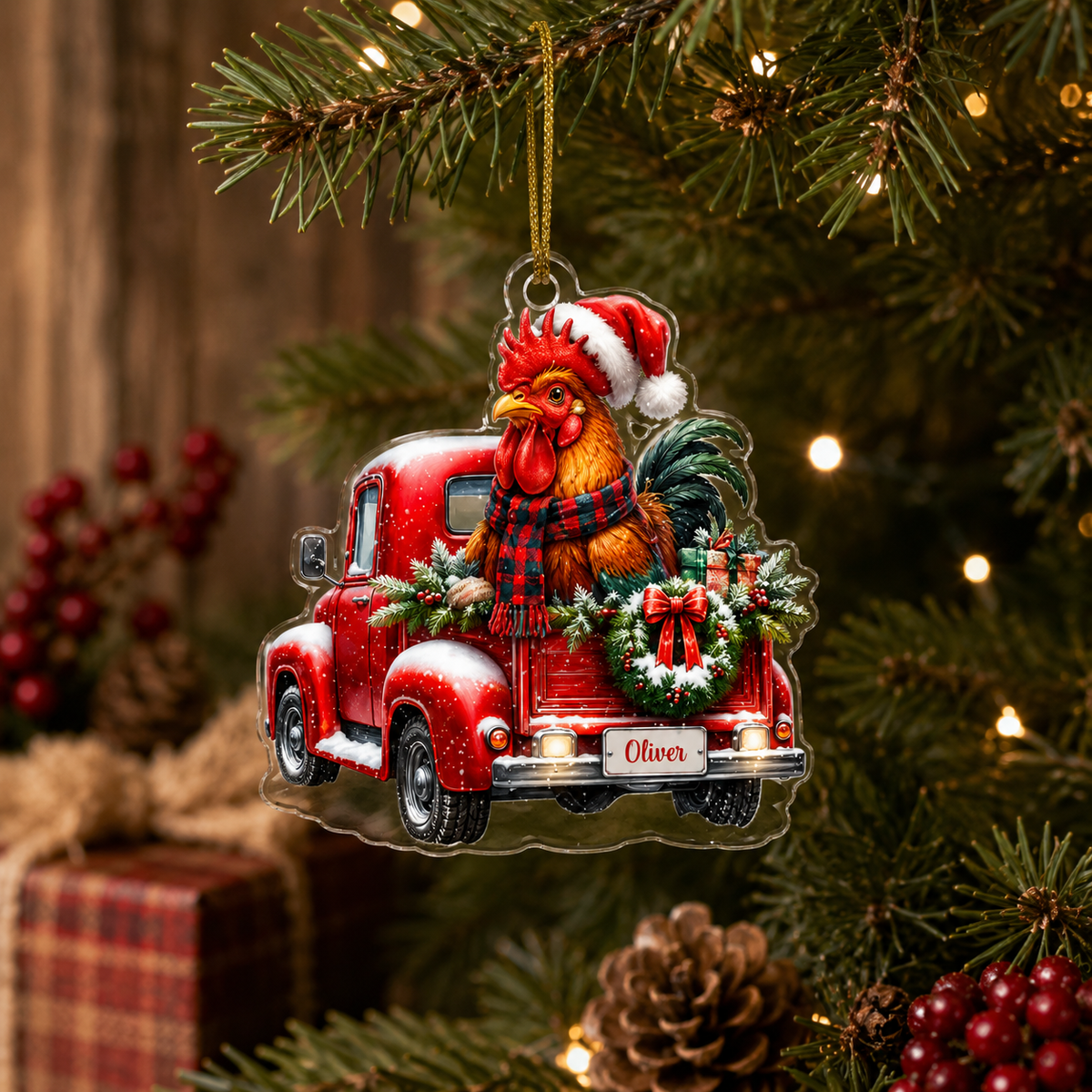 Christmas Farm Rooster