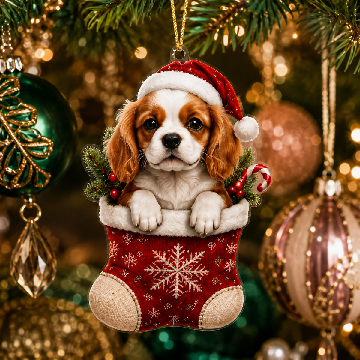Dog Christmas Socks Spaniel