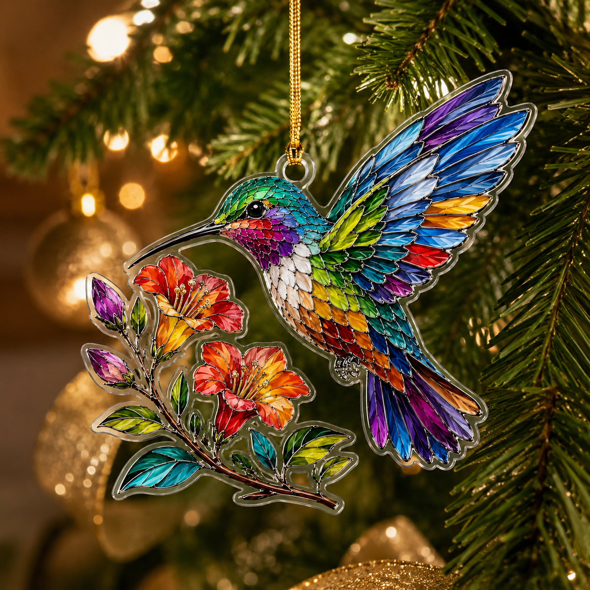 Bird With Flower Hummingbird