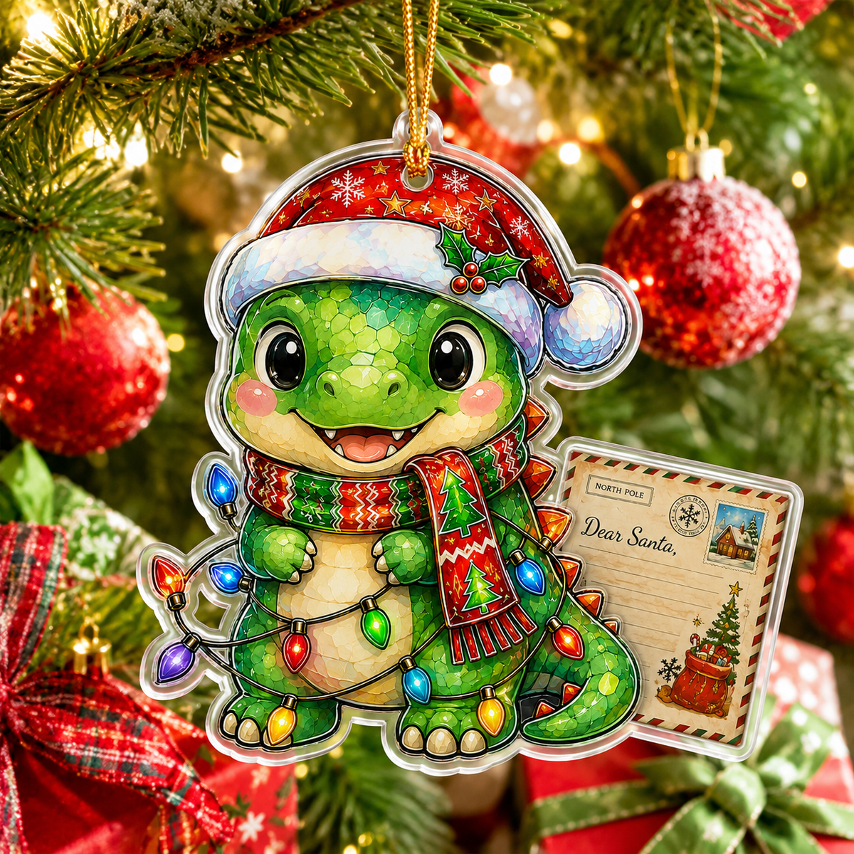 Animal With Christmas Led Dinosaur