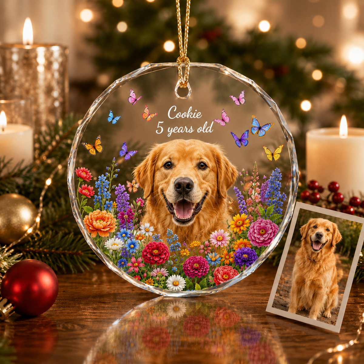 Custom Photo Dog Xmas Style 12
