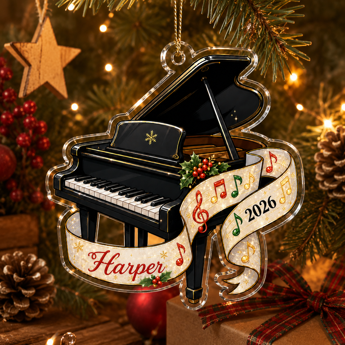 Piano Custome Name Acrylic Style 12