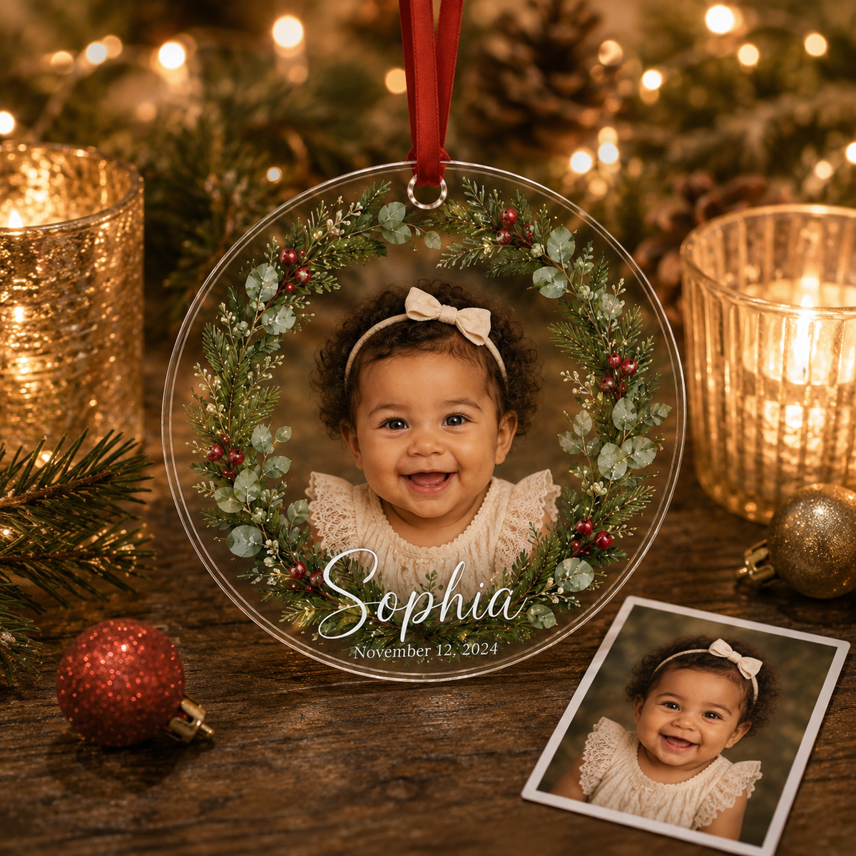 Baby Photo Wreath