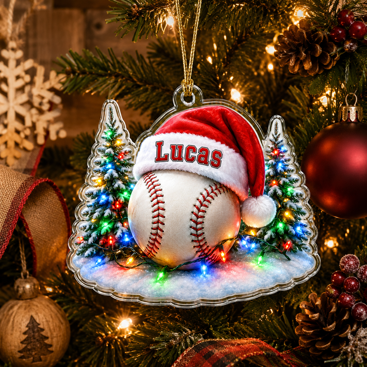 Custom Sports Christmas Acrylic - Basketball