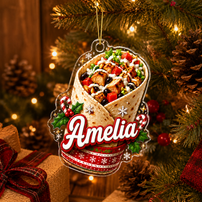 Custom Name Food Acrylic - Burrito