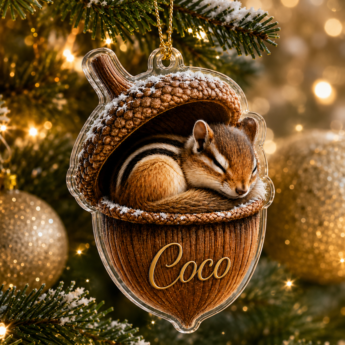 Animal Tree Decor Acrylic Chip Munk