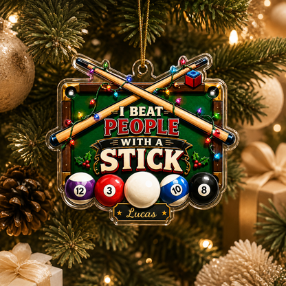 Custom Name Billiards Christmas Lights Acrylic