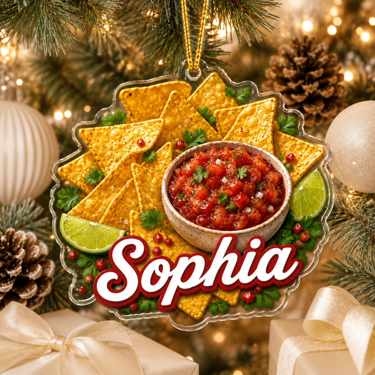 Breakfast Custom Name Tortilla Chips Acrylic