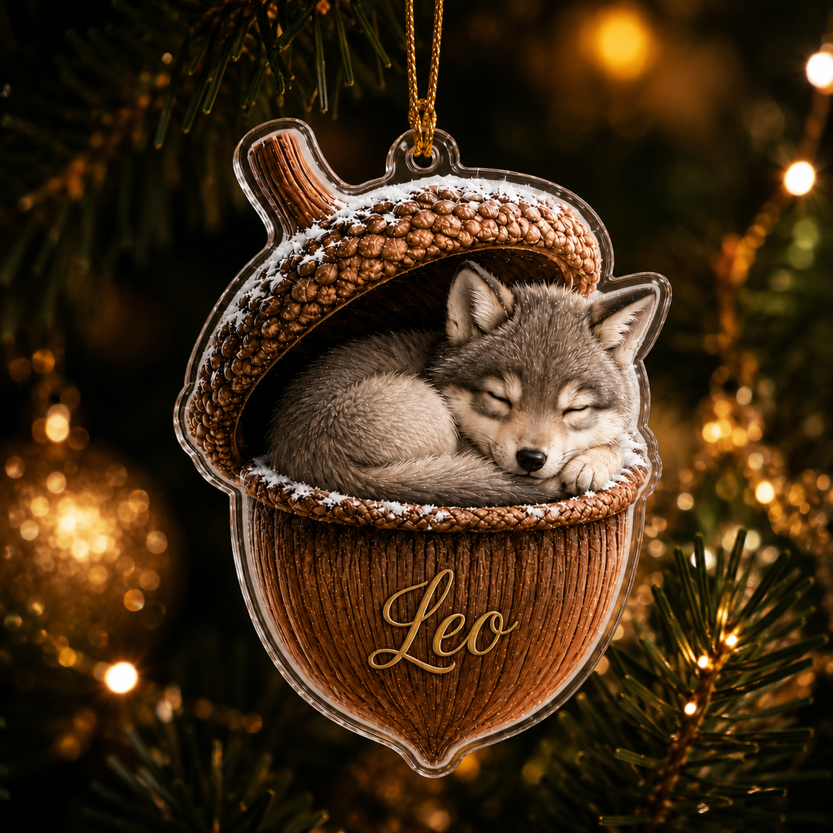 Animal Tree Decor Acrylic Wolf