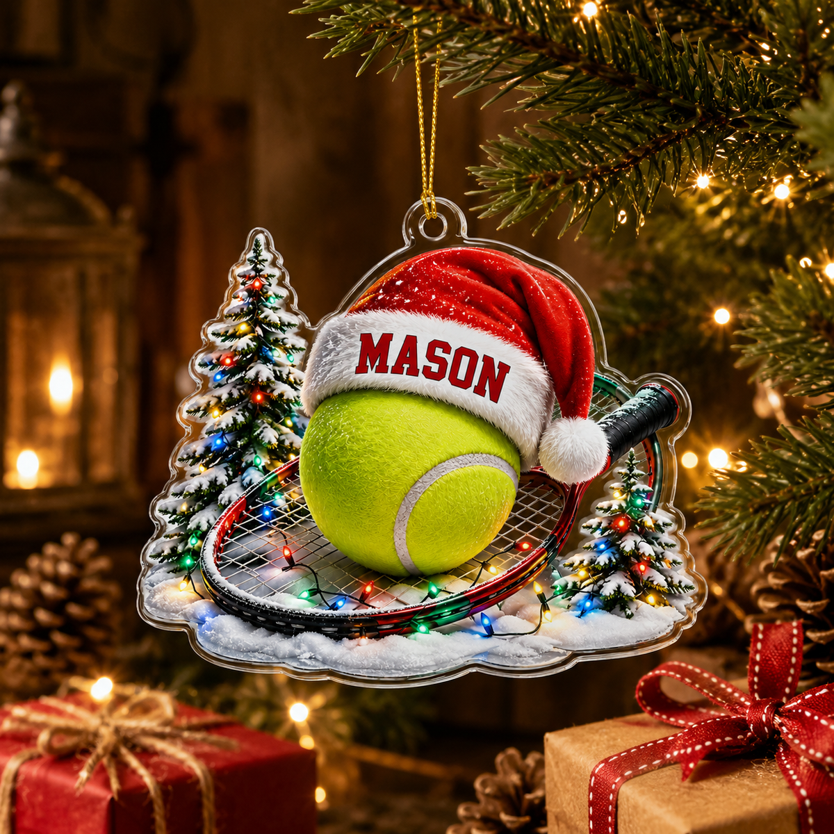 Custom Sports Christmas Acrylic - Tennis