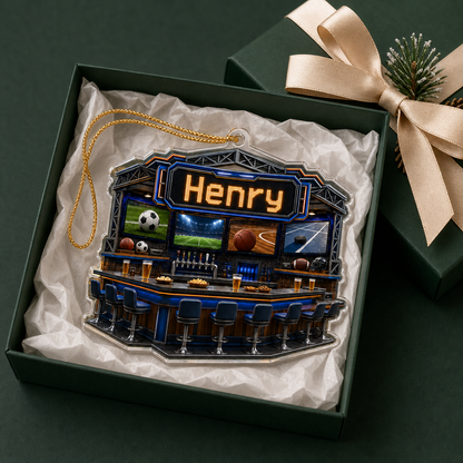 Food Lover Sports Bar Ornament