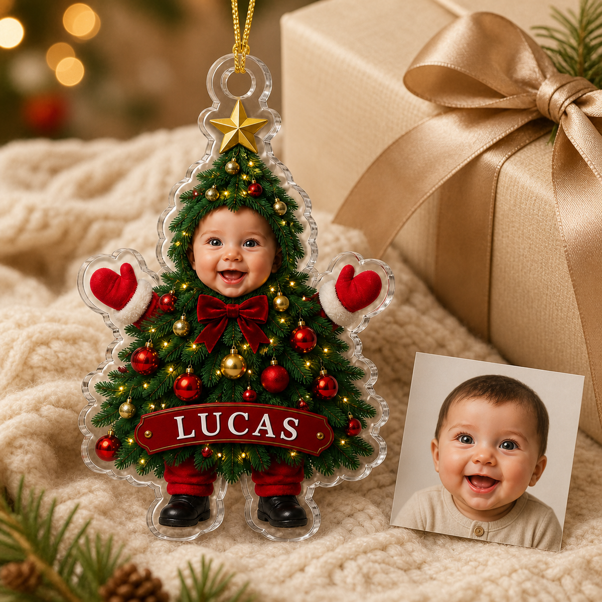 Custom Photo Baby Christmas Tree
