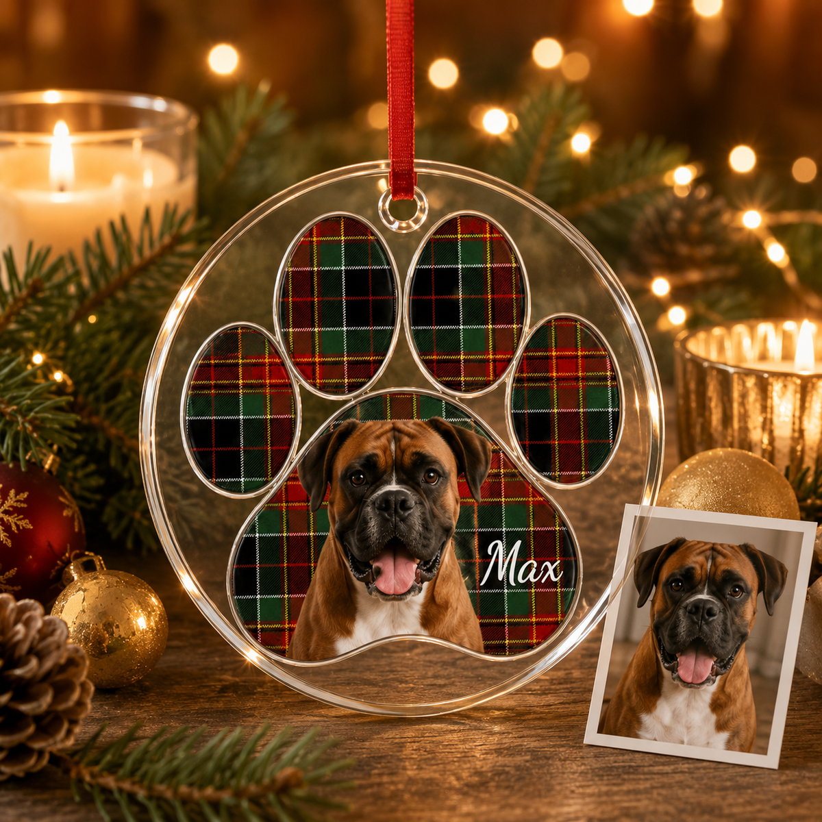 Custom Name  With Paw Print
