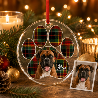 Custom Name  With Paw Print
