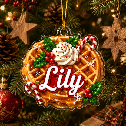 Custom Name Food Acrylic - Waffle