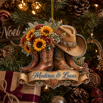 Personalized Boots Cowboy Couple Acrylic