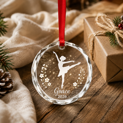 Personalized Dancing Glass Flower Ballerina