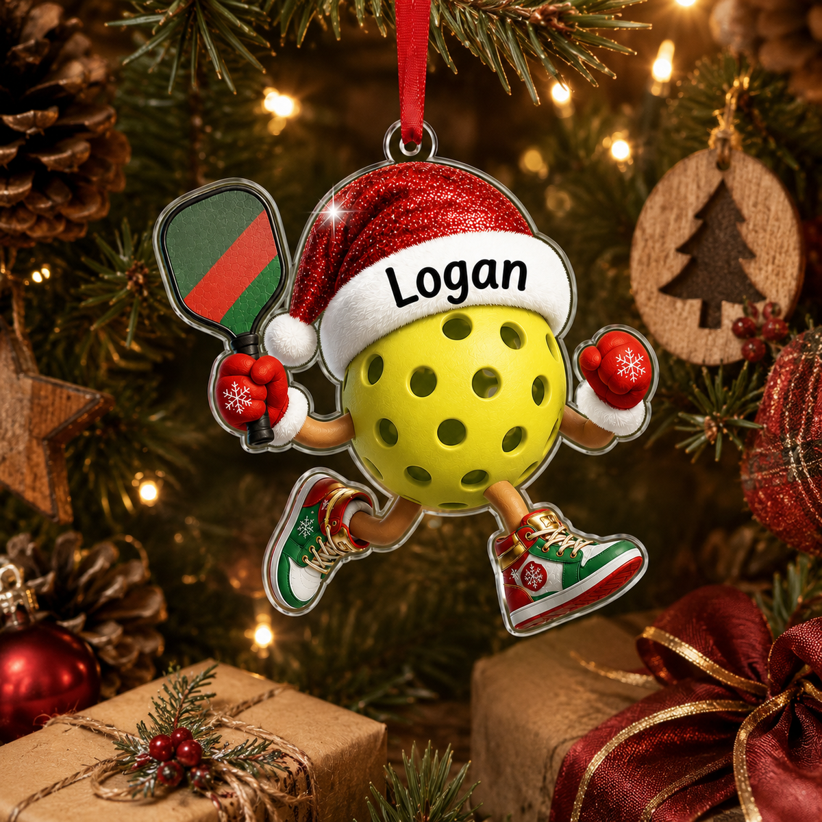 Sport Running Custome Name Acrylic Pickle Ball