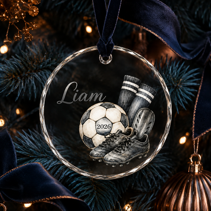 Sport Glass Ornament Soccer Gear