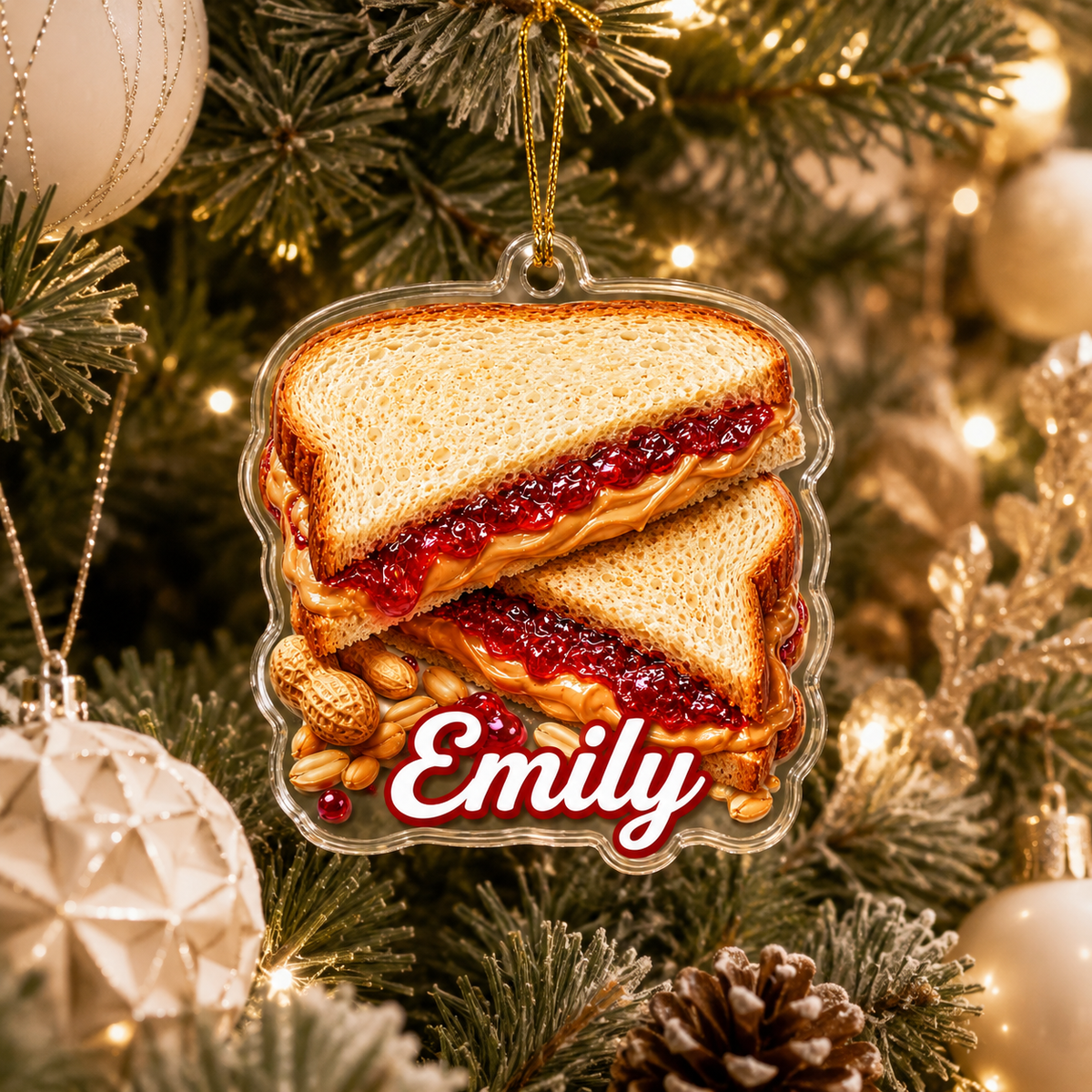 Breakfast Custom Name Peanut Butter and Jelly Sandwich Acrylic