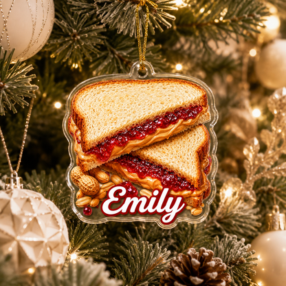 Breakfast Custom Name Peanut Butter and Jelly Sandwich Acrylic