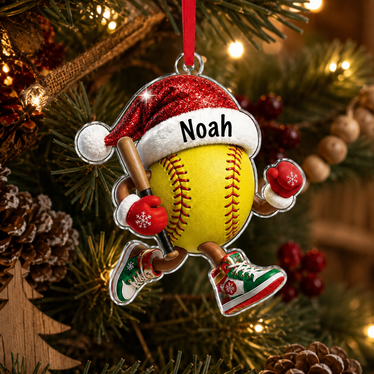 Sport Running Custome Name Acrylic Softball