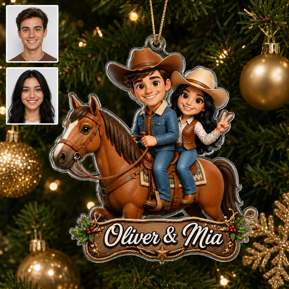 Personalized Boost Western Horse Couple Acrylic